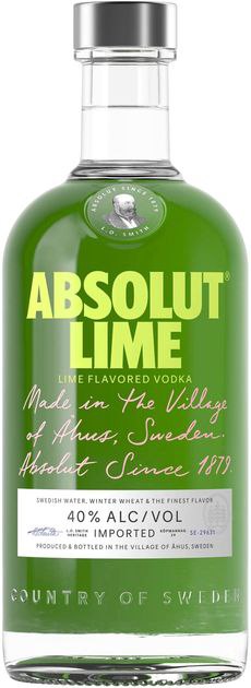 Горілка Absolut Lime 40% 0.7 л 